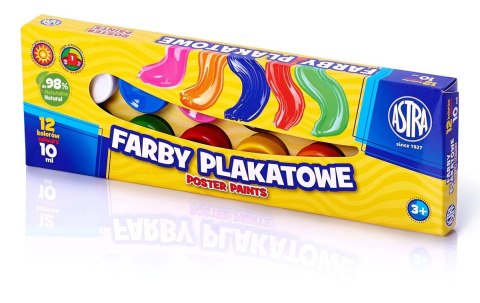 Farby plakatowe kolor: mix 10ml 12 kolor. Astra (83115902)