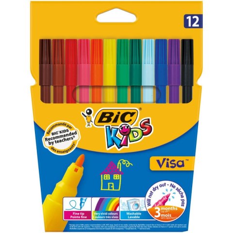 Flamaster Visa 12 12 kol. Bic Kids (888695)