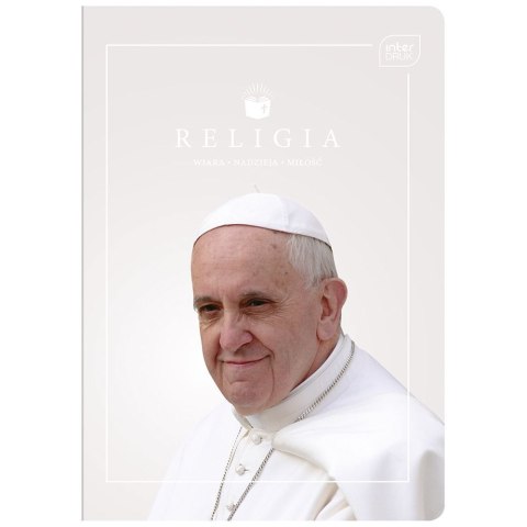 Zeszyt tematyczny Jan Paweł II/Franciszek RELIGIA A5 60k. 70g krata Interdruk (ZE60RELMIX)