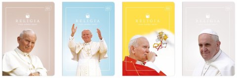 Zeszyt tematyczny Jan Paweł II/Franciszek RELIGIA A5 60k. 70g krata Interdruk (ZE60RELMIX)