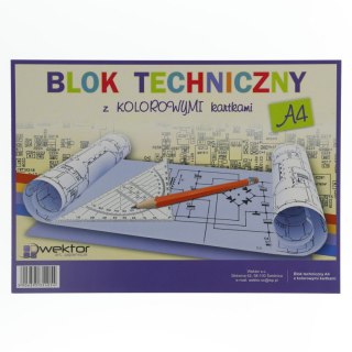 Blok techniczny kolor A4 mix 160g 10k Wektor