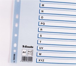 Przekładka alfabetyczna Esselte Mylar kartonowe A4 mix kolorów 160g 20k A-Z (100166)