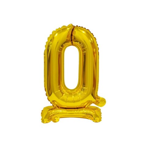 Balon foliowy cyfra 0 stojąca 38cm, złota Godan (BC-AZT0)