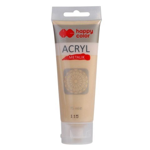 Farba akrylowa Jasne złoto metalik kolor: złoty metaliczny 75ml Happy Color (HA 7370 0075-115)