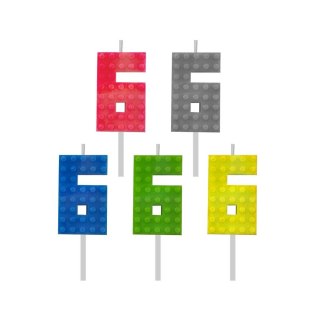 Świeczka urodzinowa klocki numer 6 Godan (7C-SUK6)