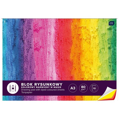 Blok rysunkowy A3 mix 80g 10k Interdruk (BLRA3K10)