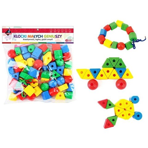 Klocki pozostałe geometryczne 62 elementy Askato (112558)