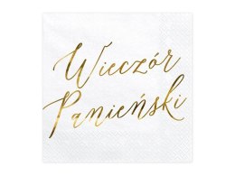 Serwetki Partydeco Wieczór panieński, biały, 33x33cm - biała 330mm x 330mm (SP33-91-019ME)