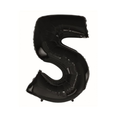 Balon foliowy cyfra 5 CZARNA 45cal Godan (FG-C85CZ0)