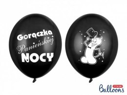 Balon gumowy Partydeco Gorączka Panieńskiej Nocy czarny 300mm (SB14P-241-010-6)