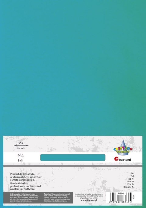 Filc Craft-Fun Series A4 kolor: morski 10 ark. Titanum (114)