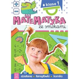 Książeczka edukacyjna Aksjomat Matematyka ze smokami. Klasa 1. Działania, łamigłówki, komiks