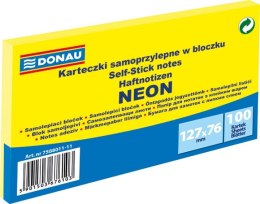 Notes samoprzylepny Donau Neon żółty 100k 127mm x 76mm (7588011-11)