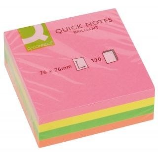 Notes samoprzylepny (karteczki) neonowe neonowy 320k [mm:] 76x76 Q-Connect (KF10497)