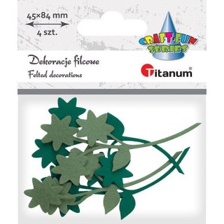 Ozdoba filcowa Craft-Fun Series kwiaty z gałązką Titanum (19YJ-007)