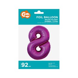 Balon foliowy Godan cyfra 7 srebrny 35 cm 45cal (FG-C35S7)