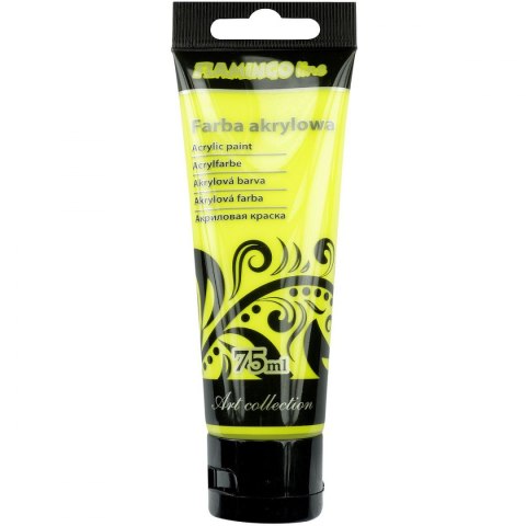 Farba akrylowa Fluo kolor: żółty 75ml Flamingo Line (100)