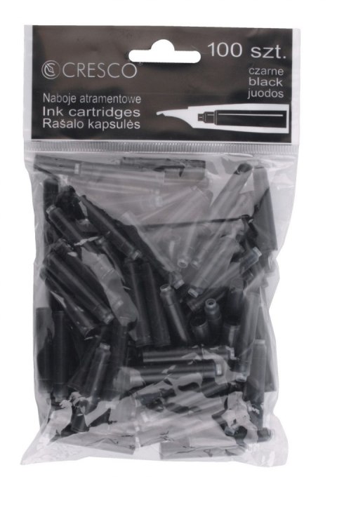 Naboje krótkie 100 szt - woreczek czarne Cresco (080019)