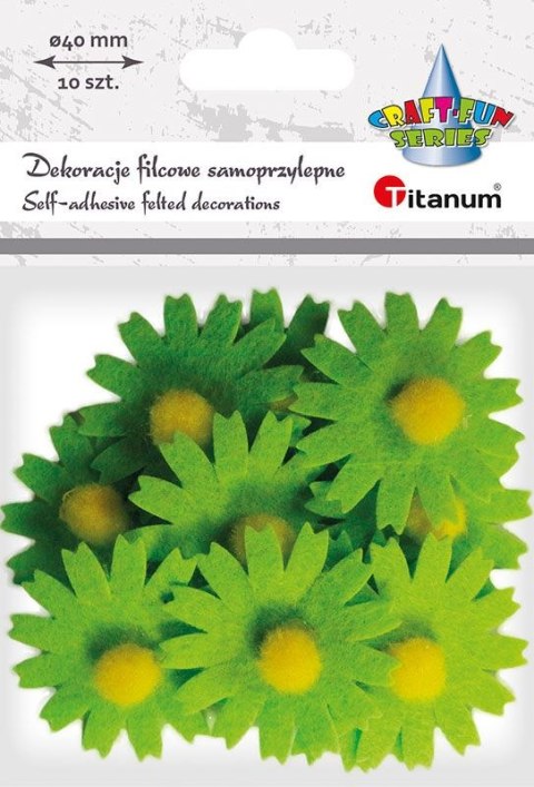 Ozdoba filcowa Craft-Fun Series kwiaty samoprzylepne Titanum (7534A)