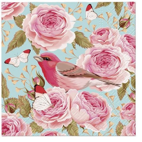 Serwetki Paw English Roses Bird - mix nadruk 330mm x 330mm (TL123800)