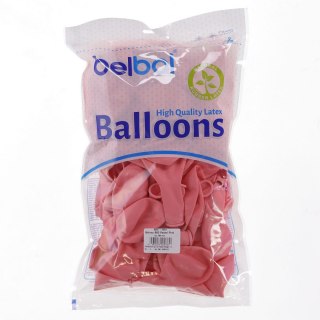 Balon gumowy pastelowy 100 szt różowy jasny 12cal Partydeco (12P-004)