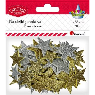 Naklejka (nalepka) Craft-Fun Series piankowe brokatowe gwiazdki Titanum (5696)