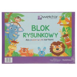 Blok rysunkowy Wektor A3 kolorowy 80g 20k