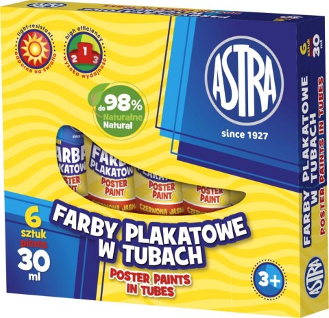 Farby plakatowe kolor: niebieski ciemny 30ml 1 kolor. Astra