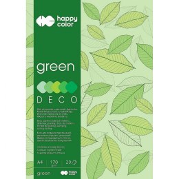 Zeszyt papierów kolorowych Happy Color Deco Green A4 170g 20k 210mm x 297mm (HA 3717 2030-052)