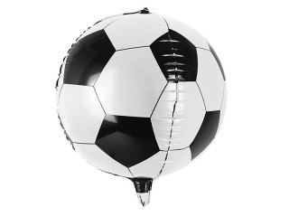 Balon foliowy piłka biało-czarna 40 cm Partydeco (FB19)