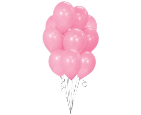 Balon gumowy Godan metalik różowy 10 szt. różowa 300mm 12cal (BALONY BEAUTY&CHARM)