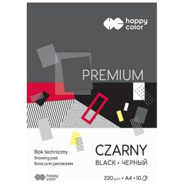 Blok techniczny Happy Color Premium czarny A4 czarny 220g 10k 210mm x 297mm (3722 2030-9)