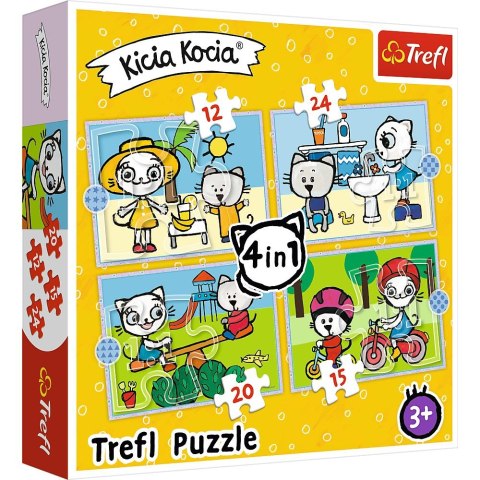 Puzzle Dzień Kici Koci 4w1 el. Trefl (34372)