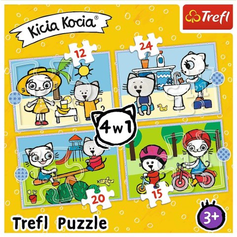 Puzzle Dzień Kici Koci 4w1 el. Trefl (34372)