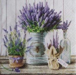 Serwetki Paw Lavender in Bucket - mix 330mm x 330mm (SDL122500)