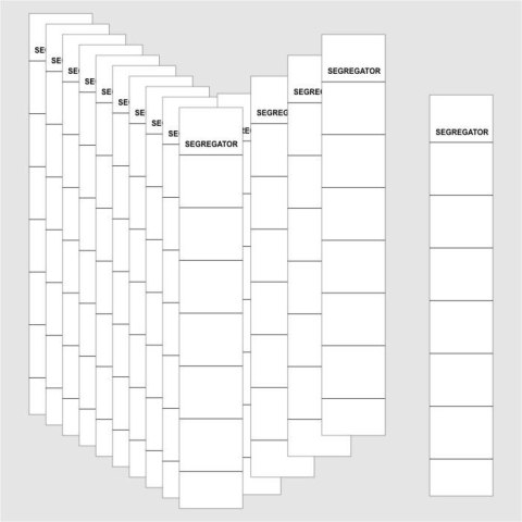 Etykiety opisowe do segregatora Warta - biały 30mm x 190mm