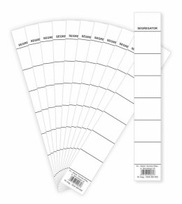 Etykiety opisowe do segregatora Warta - biały 30mm x 190mm