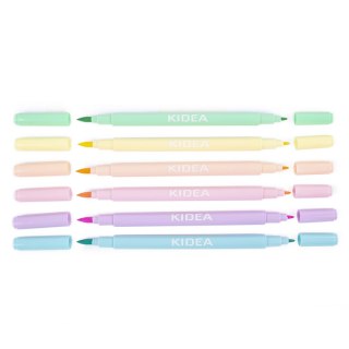 Flamaster Pastel 6 kol. Kidea (FDPBB6KA)