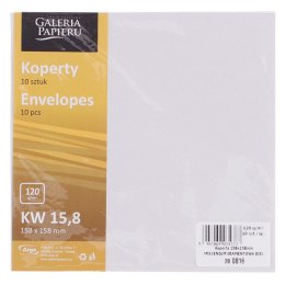 Koperta Galeria Papieru Millenium kw - biały metalizowany 158mm x 158mm (280816)