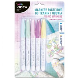 Marker specjalistyczny Kidea Pastel do tkanin, mix okrągła końcówka (MPOT5KA)