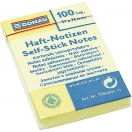 Notes samoprzylepny Donau żółta 100k 51mm x 76mm (7584001)