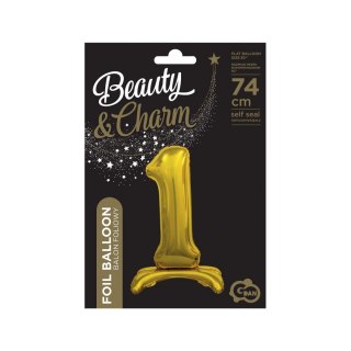 Balon gumowy Beauty&Charm cyfra stojąca złota złota Godan (BC-ASZ1)