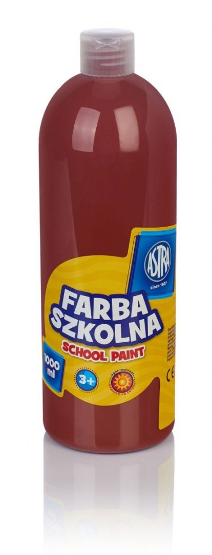 Farby plakatowe szkolne kolor: brązowy 1000ml 1 kolor. Astra