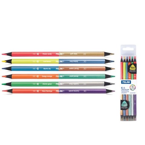 Kredki ołówkowe Bicolor 6 kol. Milan (7123306)