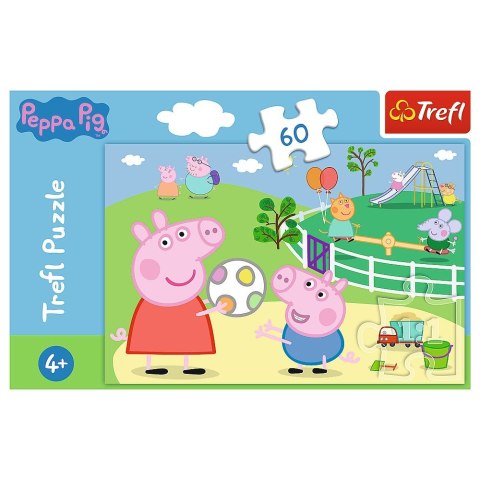 Puzzle Peppa Pig Zabawy w gronie przyjaciół 60 el. Trefl (17356)