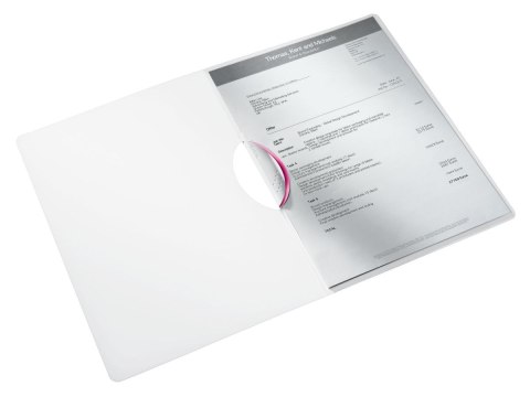 Skoroszyt Wow ColorClip A4 różowy polipropylen PP 80g Leitz (41850023)