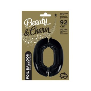 Balon foliowy cyfra 0 CZARNA 45cal Godan (FG-C85CZ0)