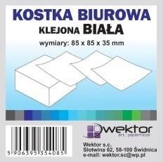 Kostka papierowa Indeks - biały 85mm x 85mm x 35mm