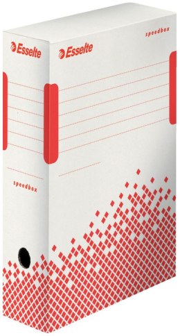 Pudło archiwizacyjne Esselte Speedbox - biało-czerwony 100mm x 250mm x 350mm (623908)