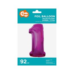 Balon foliowy Godan cyfra 7 srebrny 35 cm 45cal (FG-C35S7)